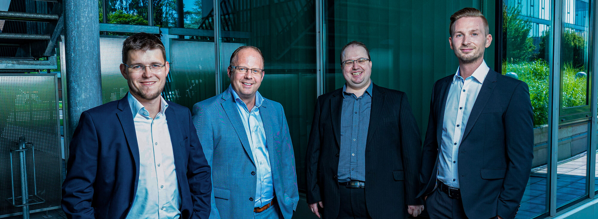 Foto: Die client4u-Eigentümer: Patrick Schoiswohl, Markus Gösweiner, Manuel Löffler, Christoph Vyvadil